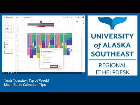 View video for Calendar Tips