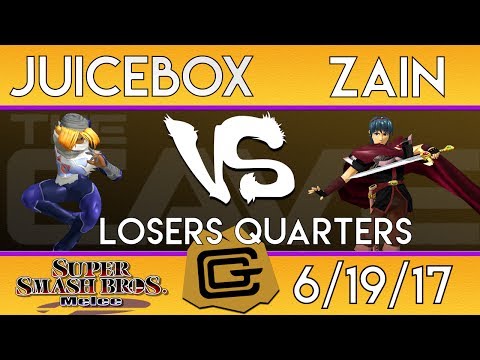 TCG Melee - Zain (Marth) vs Juicebox (Sheik) - Losers Quarters - SSBM 6/19/17
