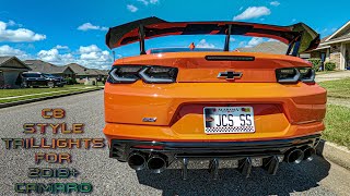C8 tail lights for the 2019+ Camaro! FIRST FULL INSTALL AND COMPARISONS ON YOUTUBE!