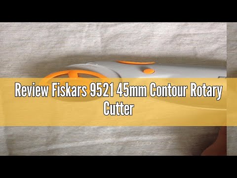 Fiskars 45mm Rotary Cutter for Fabric, Premium Steel Stick Fabric Cutter Cuts Through Multiple Layers, Right and Left Handed, Easy and Safe Blade Change, Arts and Crafts, Sewing and Quilting Tools video review thumbnail