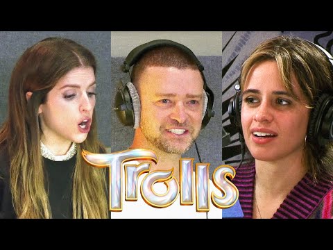 Trolls Band Together recording booth fun: Justin Timberlake, Anna Kendrick, Kid Cudi, Camila Cabello