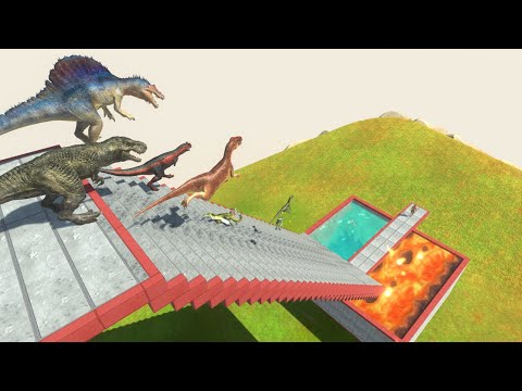 Long Stairs Into Lava or Deadly Water - Animal Revolt Battle Simulator