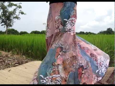 47202 Alfons Mucha Seasons Series Winter Patch Skirt Long