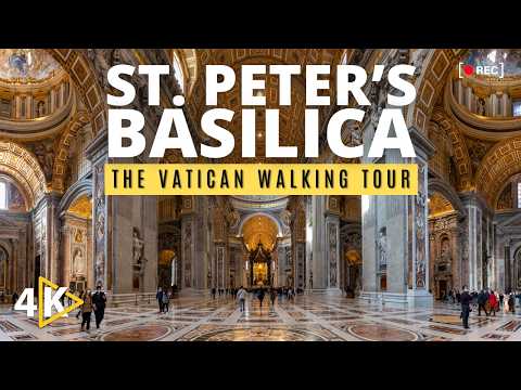 🇻🇦What's INSIDE Saint Peter's Basilica (VATICAN CITY) | 4K Walking Tour
