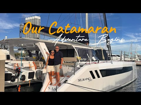 Our Brand New Seawind 1370 Catamaran Arrives!  Taking Delivery in Thailand at Ocean Marina