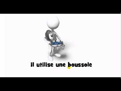 発音 = il utilise une boussole