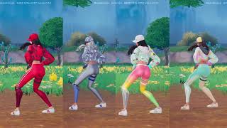 FORTNITE GYATT RUBY ALL STYLES SEVEN RINGS EMOTE 😩🍑