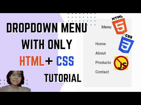Dropdown Menu With Html Css Tutorial No Javascript
