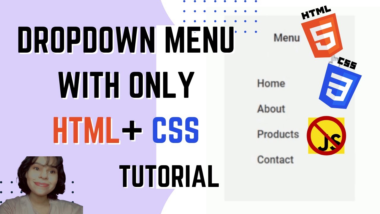 Dropdown Menu With HTML & CSS - Tutorial NO JavaScript