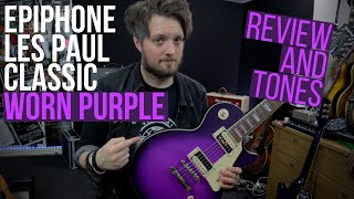 Video thumbnail for Epiphone Les Paul Classic Worn Purple 2020 - Review and Tones by Leigh Fuge