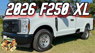 NEW 2026 FORD F-250 XL REGULAR CAB | 405 HP 6.8L V8 GAS ENGINE | OXFORD WHITE WORK TRUCK REVIEW