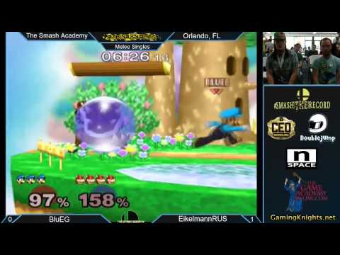 The Smash Academy - GK | Eikelmann (Ganondorf, Bowser) vs BluEG (Luigi)  - bracket - SSBM