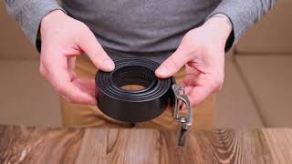 Чоловічий ремінь з цікавою автоматичною пряжкою Vintage 20379 чорний