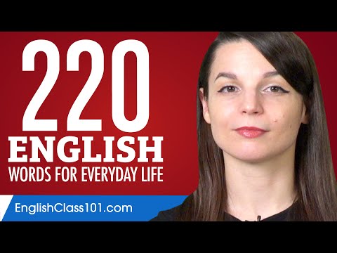 220 English Words for Everyday Life - Basic Vocabulary #11