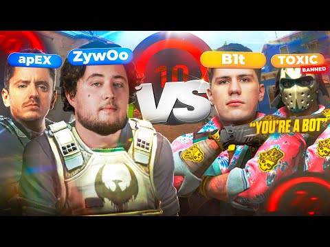 ZYWOO & APEX vs B1T AND THE MOST TOXIC FACEIT PLAYER ?!!