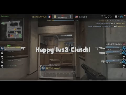 Team Envyus vs Cloud9 - Happy clutch 1vs3!