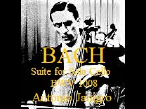 ♪ Antonio Janigro, cello :  BACH suites for Solo Cello BWV1008