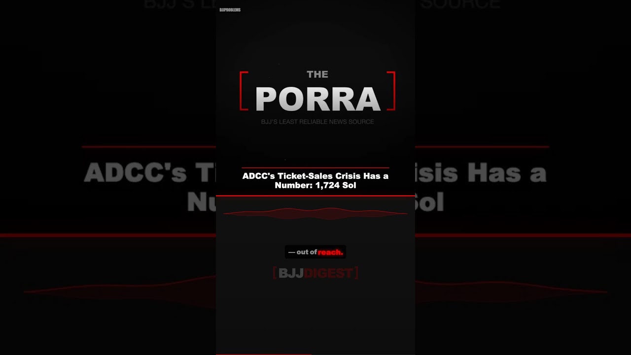 ADCC's Ticket-Sales Crisis Has a Number: 1,724 Sol #Shorts
