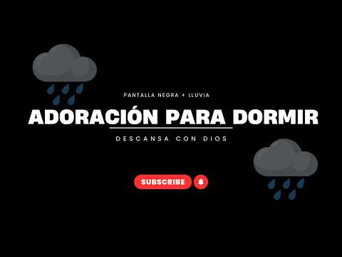 Adoración para Dormir Profundamente | 1 Hora con Lluvia y Música Cristiana | Pantalla Negra