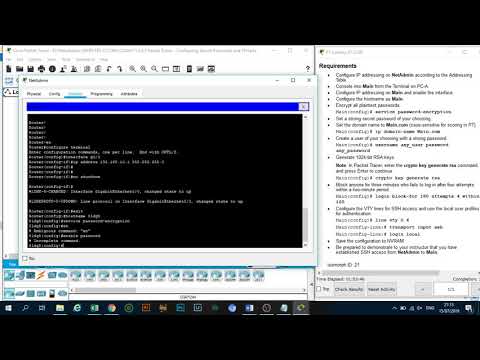 11.2.4.5 Packet Tracer – Configuring Secure Passwords and SSH #PRODYUMB
