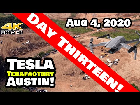Tesla Gigafactory Austin 4K 8/4/20 - Tesla Terafactory Austin TX - Points of Interest Edition!