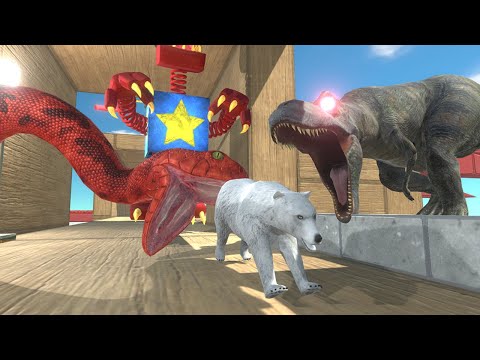 Escaping the Jaws of Titanoboa | Tunnel of Nightmares Challenge - Animal Revolt Battle Simulator