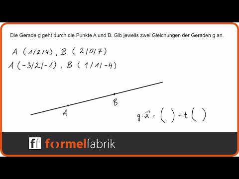 Vektorrechnung: Geradengleichung mit zwei Punkten bestimmen