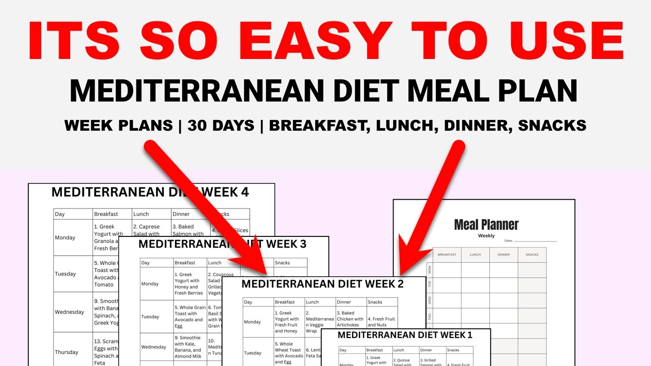 Mediterranean Diet Recipes 30 Day Meal Plan PDF