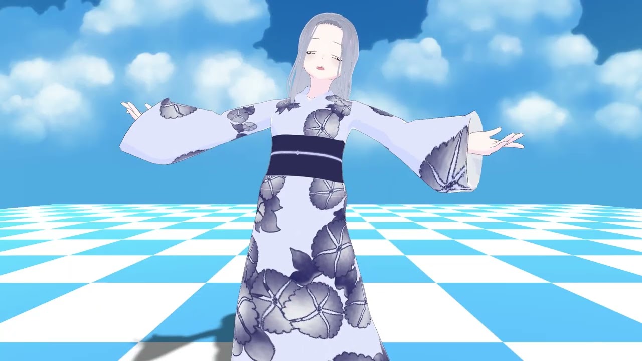 納涼祭女性アバターC_青