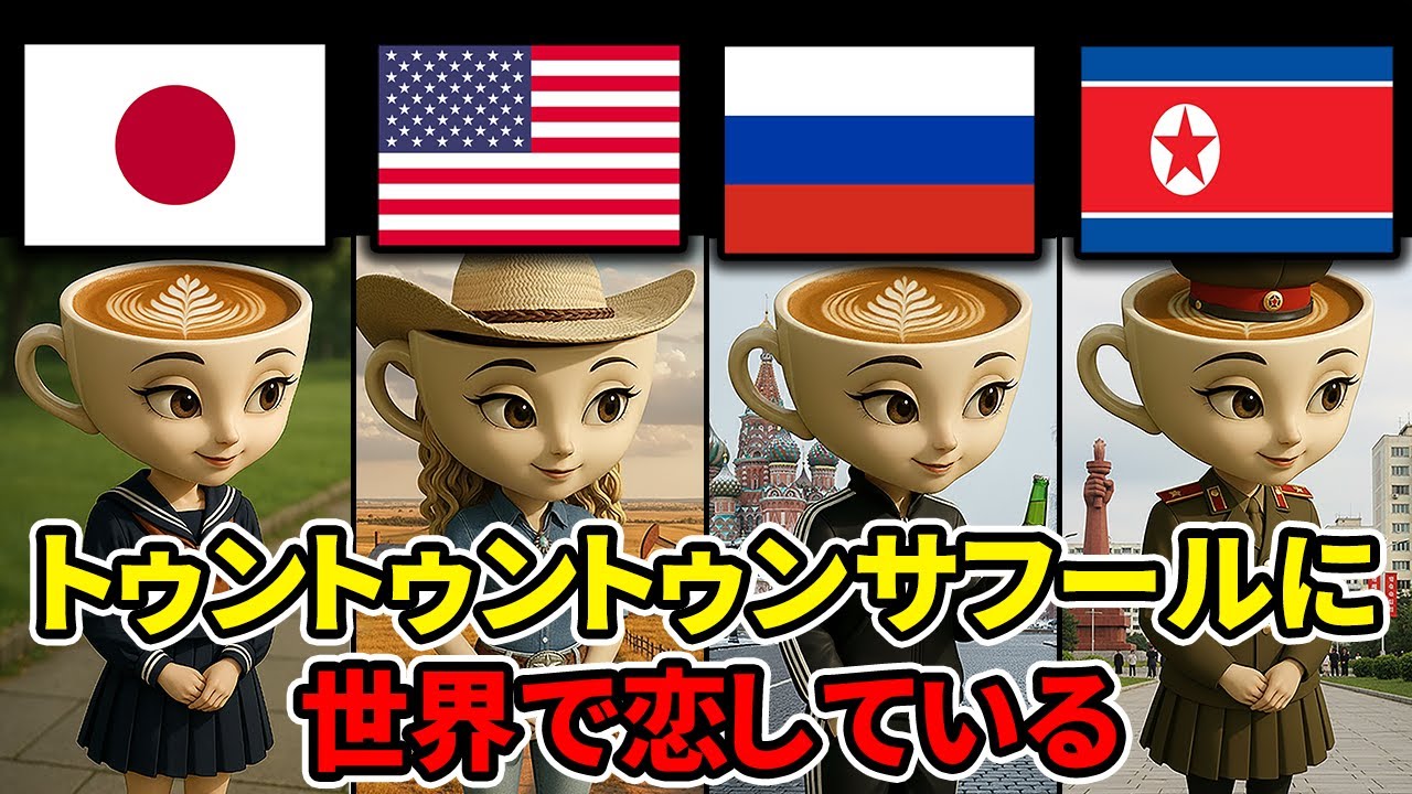 色んな国の「トゥントゥントゥンサフールに恋してる」イタリアンブレインロット曲