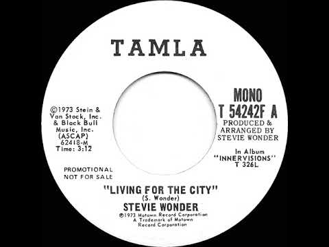 1974 Stevie Wonder - Living For The City (mono radio promo 45)