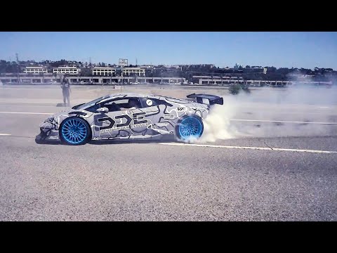 TITANIUM EXHAUST SCREAMING AND TIRES SHREDDING! * 800 hp Lamborghini Laying It Down! * Video