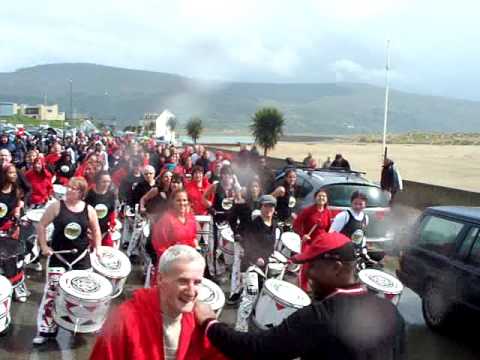 Batala drummers Barmouth May 2009