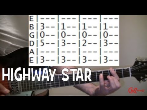 Deep Purple Highway Star Guitar Tab Chords Lesson