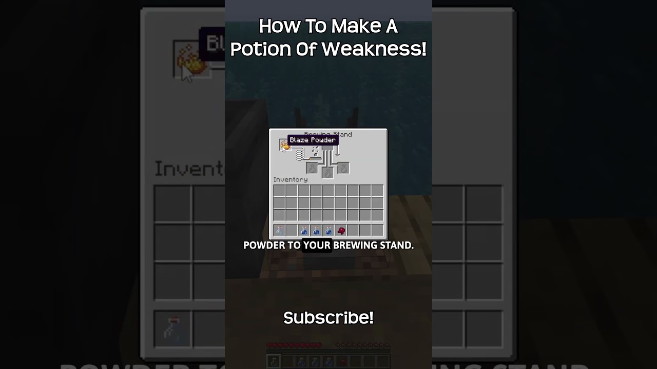 How To Make A Potion Of Weakness In Minecraft?!