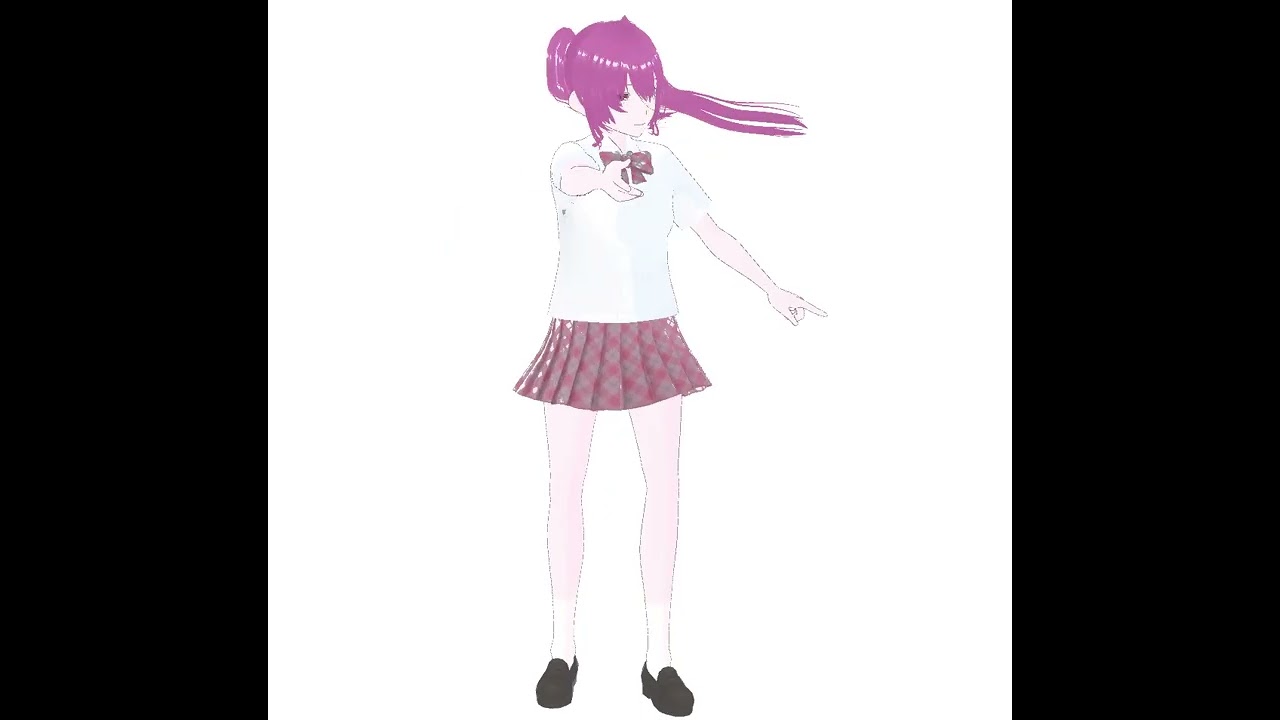 Psycho Anime School Student 3D Model