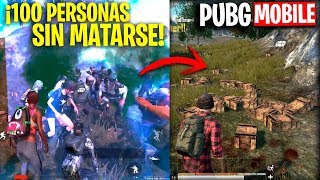 ¡100 JUGADORES SOBREVIVIENDO A LA ZONA de PUBG MOBILE! - MattsinLife