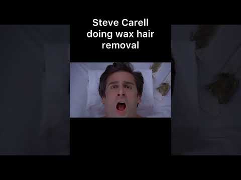 Steve Carell doing wax hair removal