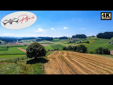 Emmental Schweiz aus der Luft | Schmidigen | Mühleweg | Häusernmoos | Hochzeitslinden in 4k