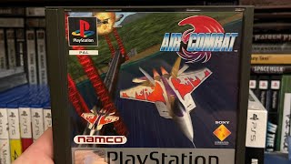Air Combat PS1 gameplay, a fantastic namco fighter jet simulation game arcade style.