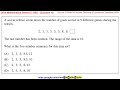 2016 Maths General 2 HSC Q19 Find Five Number Summary Of Dataset With Known Range Unknown Max Score