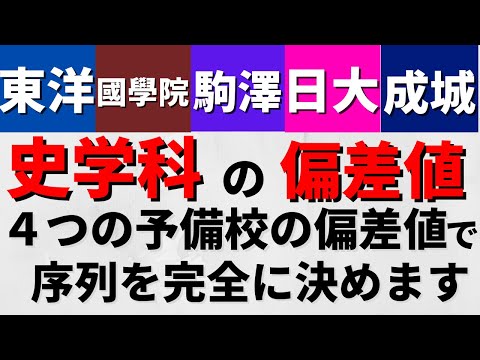経営学科 東洋大学/日本大学/駒澤大学/國學院大學/成城大学の史学科の偏差値【2022年】
