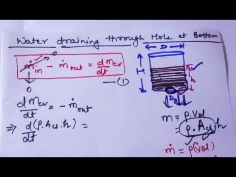 Time required to empty a tank with an orifice at the bottom