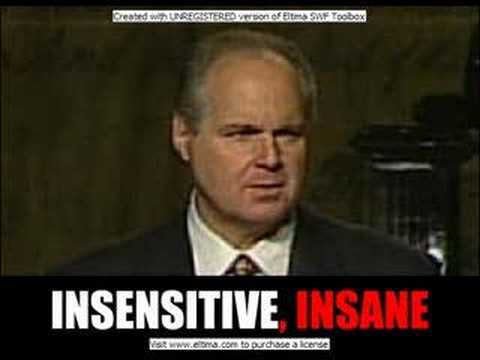 Rush Limbaugh - A Concentrated Pile Of Human Waste Video