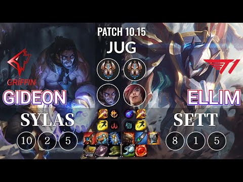GRF GIDEON Sylas vs T1 Ellim Sett Jungle - KR Patch 10.15