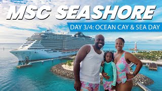 2025 MSC Seashore Cruise Vlog | Day 3 & 4 - Ocean Cay & Sea Day | The Rice Residence