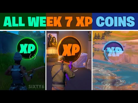 All 10 XP Coins Locations (Green, Blue, Purple & Gold) | Fortnite Battle Royale - Season 5 - Week 7!