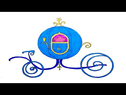 How to easy drawing Princess Carriage  for Kids - Children's Coloring Book with #Paiting