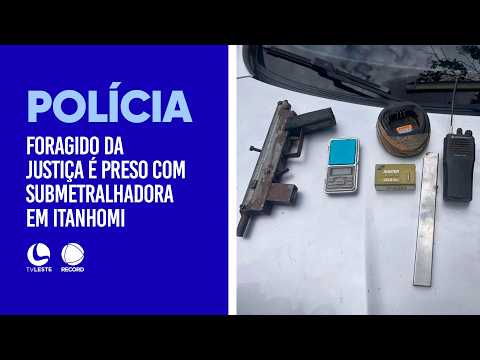 Vale do Rio Doce: Foragido é preso com submetralhadora em Itanhomi.