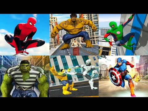 Scary Spider Hero, Incredible Monster, Captain Superhero, Robot City Walkthrough - Multiple Games